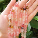 Lab Created Watermelon Tourmaline Gemstone Round Beads, 1 Strand/15 Inch, Size Selections: 4mm/6mm/8mm/10mm