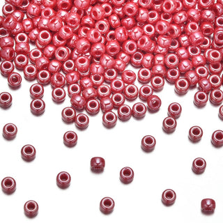 50g Miyuki Rocaille 8/0 Round Seed Beads Opaque Luster Cadillac Red RR-425