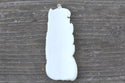 1pc Beautiful Sacred Two-Eagle Goddess Hand Carved White Buffalo Bone Drop Pendant, Symbol of Strength Prosperity Pendant, with Sterling Silver Bail, 2.5 Inch, BP-75