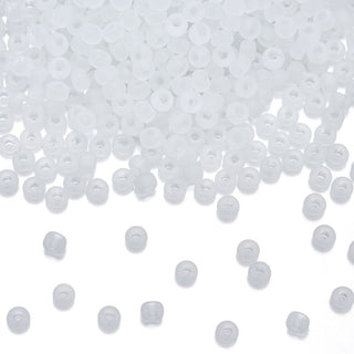 50g Miyuki Rocaille 8/0 Seed Beads Translucent Matte Crystal Clear RR-131F