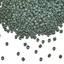 30g Miyuki Delica 11/0 Seed Beads, Opaque Matte Glazed Avocado DB2291