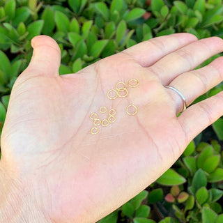 20pcs 925 Sterling Silver Open Jump Rings, Real 18K Yellow Gold Plated, 0.6mm/22 Gauge, Size Selections: 4mm/6mm