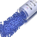 30g Miyuki Delica 11/0 Seed Beads, Opaque Matte Rainbow Cyan Blue DB1597