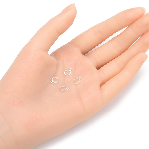20pcs 925 Sterling Silver Closed Jump Ring OT Link Connectors, 6mm, 0.8mm/20 Gauge, SS254-2