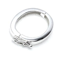 1pc Sterling Silver Oval Hinged Necklace Shortener Enhancer Clasp, Used for 8mm Beads, SS482