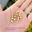 50pcs Preciosa Faceted Bicone Crystal Beads, Gold Aurum (Full-Coat), 6mm, Hole ID 1mm, Pre-B636