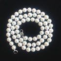 Natural Grade AAA+ Round White Cultured Freshwater Pearl Necklace, 6-7mm Pearl Strand, Length Selections: 16 inch/18 Inch