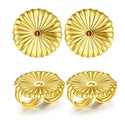10pcs 925 Sterling Silver Large Push Butterfly Earring Backs, Real 18K Yellow Gold Plated, Earnut Replacement, 9mm, SS331-2