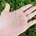 20pcs 925 Sterling Silver Open Jump Rings, Real 18K Yellow Gold Plated, 0.9mm/19 Gauge, Size Selections: 4/6/8/10/12mm