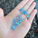 25pcs Adabele Austrian Faceted Round Crystal Beads #5000, Light Sapphire Blue AB, Size Selections: 6mm/8mm