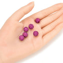 25pcs Adabele Grade A Suncatcher Crystal Rhinestone Pave Polymer Clay Beads, Fuchsia Pink, Size Selections: 8mm/10mm/12mm