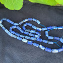 Natural Blue Sodalite Gemstone Faceted Tube Beads, 13x7mm, Hole ID 1mm, 15 Inch/1 Strand, GZ8-18