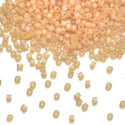 30g Miyuki Delica 11/0 Seed Beads, Matte Rainbow Light Topaz DB852