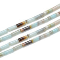 Natural Amazonite Amazonstone Gemstone Cylinder Tube Beads, 13x4mm, Hole ID 1mm, 14.5 Inch/1 Strand, GH-H9