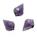 20pcs Creative Club Faceted Crystal Glass Baroque Chandelier Pendant Drops, February Amethyst Purple Birthstone, 22x13mm Large, Hole ID 1mm, CCF-27