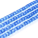 100pcs Creative Club Faceted Cube Crystal Glass Beads, Light Sapphire, 8mm, Hole ID 1mm, CCC814