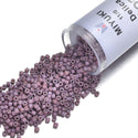 30g Miyuki Delica 11/0 Seed Beads, Matte Metallic Gold Iris Violet DB1066
