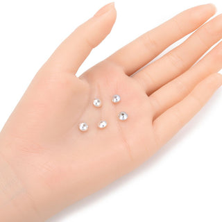 20pcs 925 Sterling Silver Saucer Rondelle Spacer Beads, Size Selections: 4mm/6mm/8mm