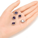 10pcs Grade A February Amethyst Purple Birthstone Links, Stainless Steel, Tarnish Resistant, 10mm, CCP36-2