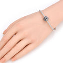 1pc Real 925 Sterling Silver Filigree Star Flower Bead Charm, Compatible with Pandora All Other Charm Bracelet, EC6-B3
