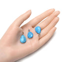 4pcs Natural Blue Howlite Imitation Turquoise Gemstone Pendants, 20x15mm Teardrop Stone Drops, G2P-T6