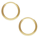 1 Pair Real 1/20 14K Gold Filled Round Circle Hoop Earrings, 12mm/0.47 Inch, Small, JW1-A1