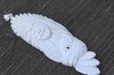 1pc Beautiful Buffalo Princess Hand Carved White Buffalo Bone Drop Pendant, Symbol of Strength Prosperity Pendant, with Sterling Silver Bail, 2.8 Inch, BP-78