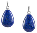 4pcs Natural Blue Lapis Lazuli Gemstone Pendants, 20x15mm Teardrop Stone Drops, G2P-T2