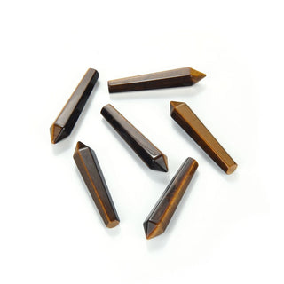 4pcs Natural Yellow Tiger Eye Gemstone Tower Wand, 52mm Loose Cut Stones, G3P-D1