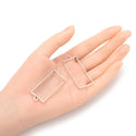 20pcs Open Back Rectangle Bezel Blanks, Pendant Base, Large Resin Mold, Antique Silver, 49x20mm, CF286-10