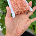 33 Feet Paperclip Cable Copper Chain Link, Bright Coppery, 7.5x3.5mm Large, CW10-A2