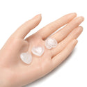 4pcs Natural White Quartz Clear Heart-shaped Gemstone, 20mm Heart Loose Cut Stones, G3P-H2