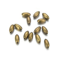200pcs Small Tiny Oval Beads, Antique Bronze Plated Brass Alloy, Tarnish Resistant, 6mm, Hole ID 1mm, CF121
