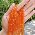 200pcs Creative Club Faceted Round Crystal Glass Beads, Orange Sun, 6mm (0.24 inch), Hole ID 1mm, CC2R612