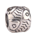 Real Solid Sterling Silver Fish Charm Symbol of Abundance Bead, Compatible with Pandora All...