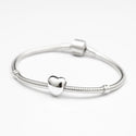 1pc Solid 925 Sterling Silver Heart Charm My Love Bead, Compatible with Pandora All Other Charm Bracelet, EC154