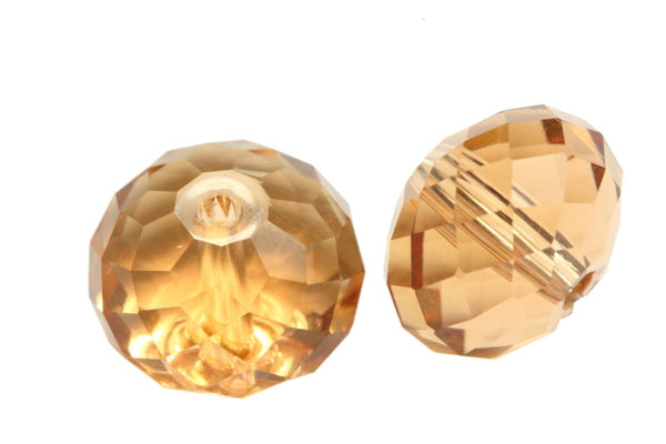 24pcs Adabele Austrian Faceted Rondelle Crystal Beads #5040, Light Peach, Size Selections: 6x4mm, 8x6mm, 10x8mm