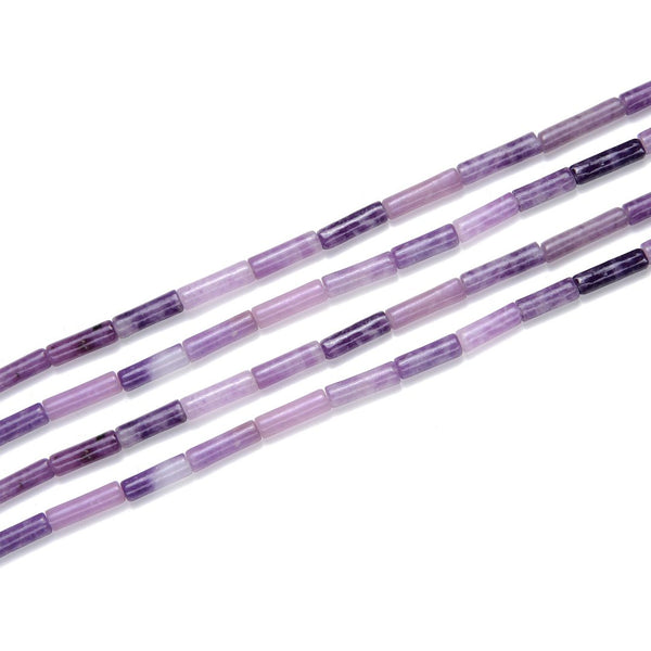Natural Purple Mica Phosphosiderite Gemstone Cylinder Tube Beads, 13x4mm, Hole ID 1mm, 14.5 Inch/1 Strand, GH-H13