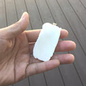 1pc Beautiful Two Husky Goddess Hand Carved White Buffalo Bone Drop Pendant, Symbol of Strength Prosperity Pendant, with Sterling Silver Bail, 2.2 Inch, BP-79