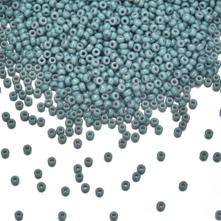 50g Miyuki Rocaille 11/0 Round Seed Bead Duracoat Opaque Eucalyptus RR-4481