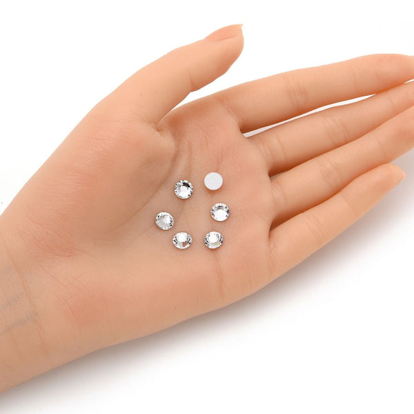 25pcs Genuine Preciosa MAXIMA Chaton Rose Round Flat Back Crystal Rhinestone, Foil Back, Crystal Clear, SS30, 6.32-6.5mm, Prm-S301