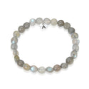 1 Strand Stretch Natural Grade A Blue Flash Labradorite Free Form Gemstone Bracelet, 5-8mm Small Beads, Length Selections: 7 inch/7.5 inch