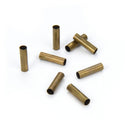 100pcs Smooth 10mm Tube Beads, Antique Bronze Plated Brass, Tarnish Resistant, Hole ID Selections: 0.5mm/1.5mm/2.4mm