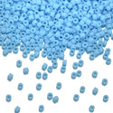 7.5g Miyuki Delica 11/0 Seed Beads, Opaque Matte Turquoise Blue DB755