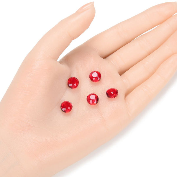 25pcs Adabele Austrian Faceted Flat Round Coin Crystal Beads #5052, Siam Red, 8mm, Hole ID 1mm, SSMR805