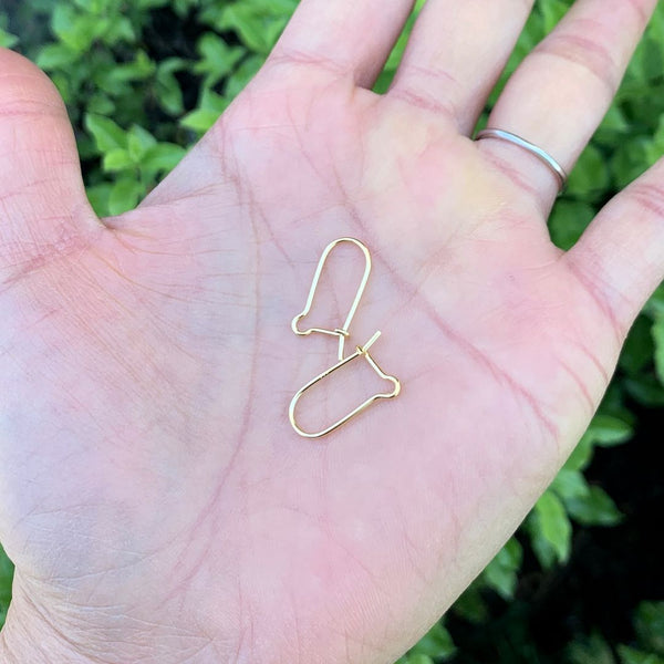 10pcs 925 Sterling Silver Kidney Earring Hooks, Real 18K Yellow Gold Plated, 0.8mm/20 Gauge, Length Selections: 18mm/25mm/36mm