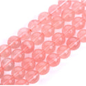 Synthetic Red Cherry Quartz Gemstone Round Beads, 1 Strand/15 Inch, Size Selections: 4mm/6mm/8mm/10mm