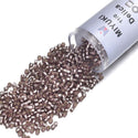 7.5g Miyuki Delica 11/0 Seed Beads, Silver-Lined Smoky Amethyst DB146