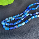 Natural Blue Lapis Lazuli Gemstone Faceted Tube Beads, 12x7mm, Hole ID 1mm, 15 Inch/1 Strand, GZ8-11