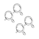 10pcs 925 Sterling Silver Springring Clasps, Open Ring, Size Selections: 5mm/7mm